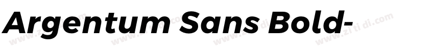 Argentum Sans Bold字体转换